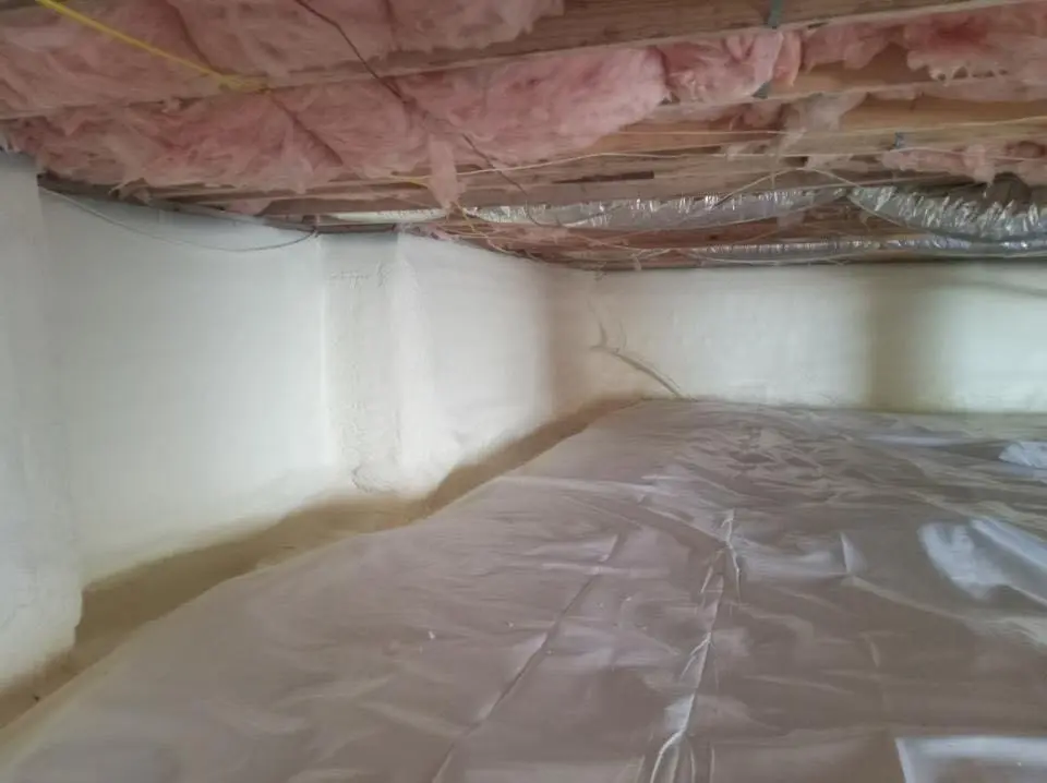 Crawl space encapsulation with closed-cell spray foam for Spray Foam Roofing in Deerfield